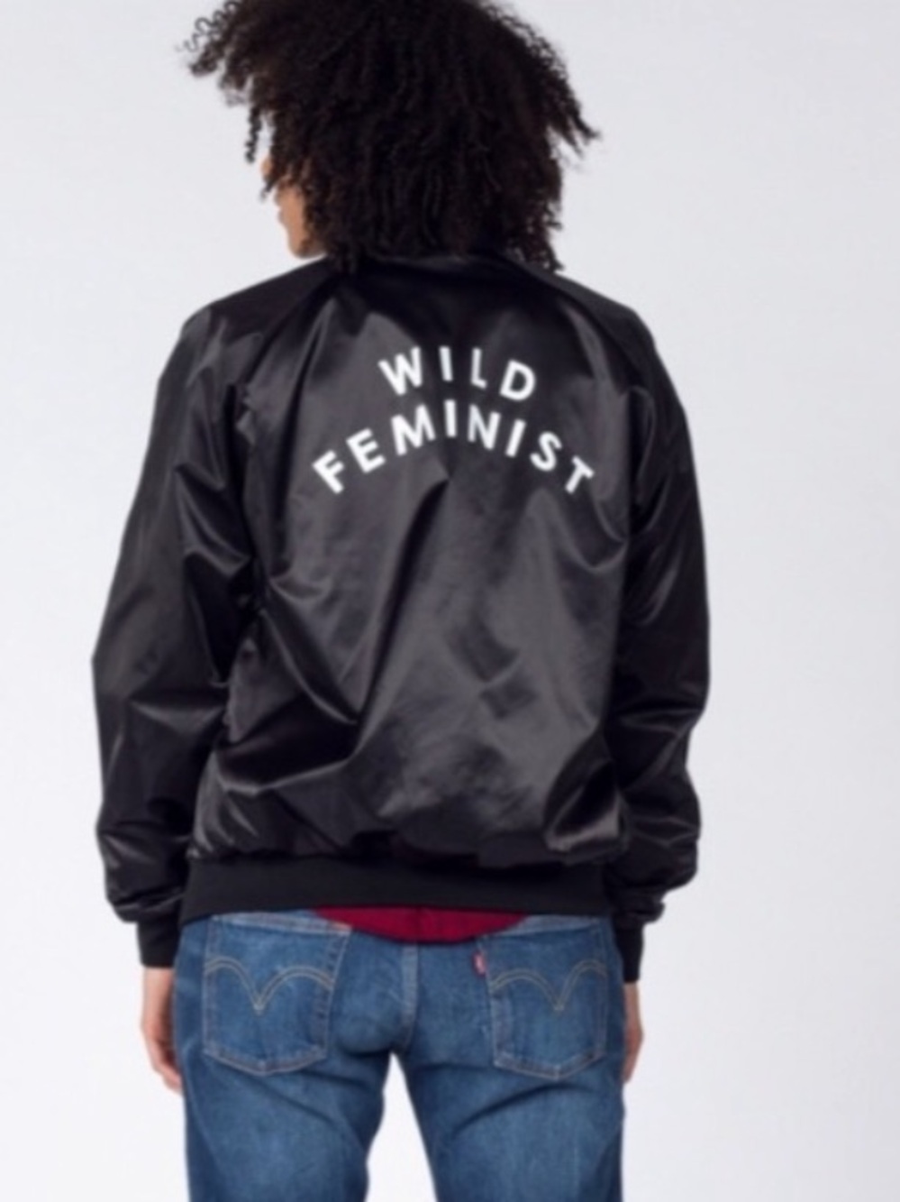 Wildfang “Wild Feminist” bomber jacket Size Large - Picture 2 of 11